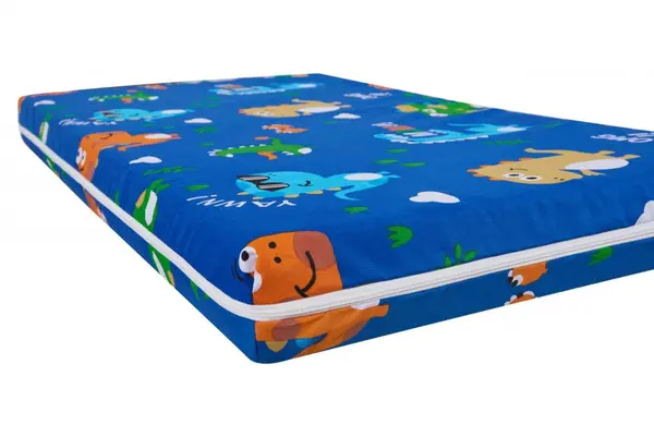 Saltea cu memorie Somnart Memory 70x140x10 cm husa impermeabila, model dinozauri
