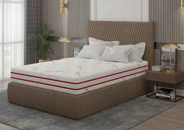 Saltea cu memorie Somnart Memory HypoallergenicMed Antibacteria 180 x 200 x 18 cm cu husa detasabila
