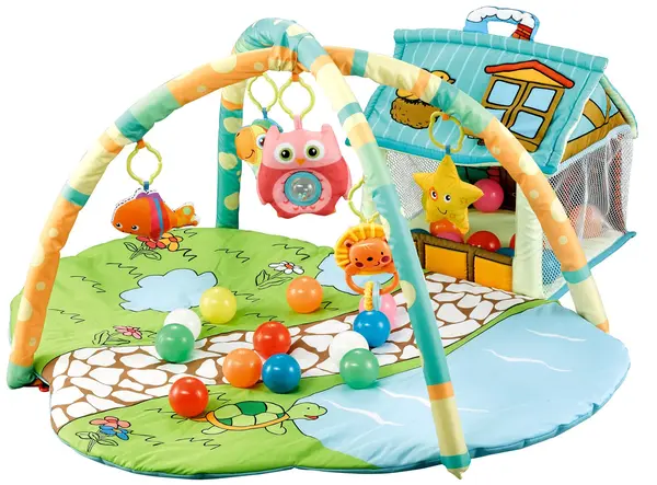 Saltea de activități pentru bebeluși Cangaroo - Happy Farm, verde