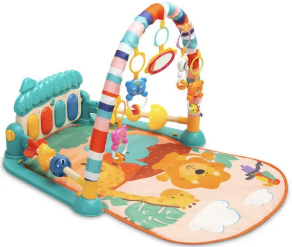 Saltea de activități pentru bebeluși Caretero Toyz - Zoo Mat Turquise