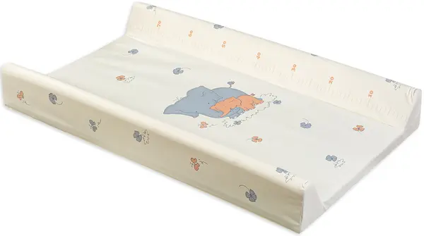 Saltea de înfășat cu bază dură Lorelli - Bej cu elefanti, 50 х 80 cm