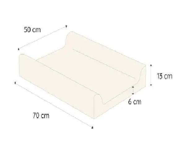 Saltea de infasat cu spate intarit si margini de protectie 50x70 cm Monstera Monkey