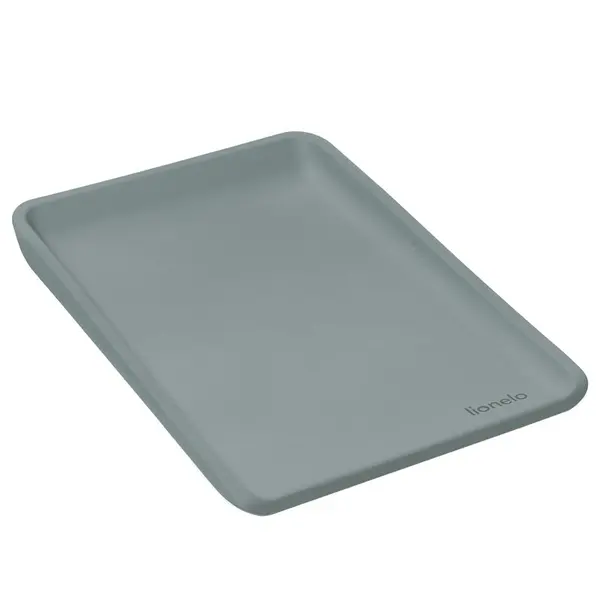 Saltea de infasat, Lionelo, Megs, Moale, Utilizabil si fara husa, Impermeabila, Design ergonomic, 70x49 cm, Fara BPA, Conform cu standardul de securitate EN71-3, 0 luni+, Gri