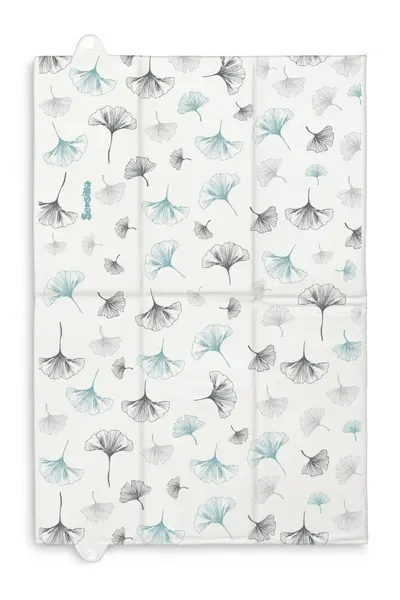 Saltea de infasat pliabila compact si impermeabila pentru plimbarecalatorie Sensillo 40x58 cm Botanic blue