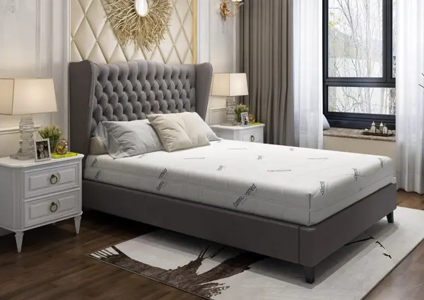 Saltea din spuma poliuretanica Somnomed Antiacaria 120 x 190 x 20 cm cu husa detasabila