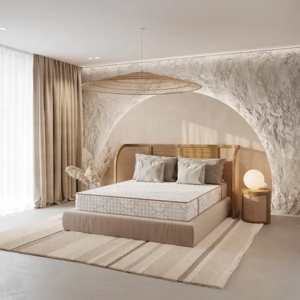Saltea EKO POCKET cu arcuri, 90x200 cm, H 24 cm, fata vara fata iarna