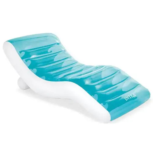 Saltea gonflabila Intex 56874, pentru piscina, 1 persoana, 191x99 cm, Alb/Albastru