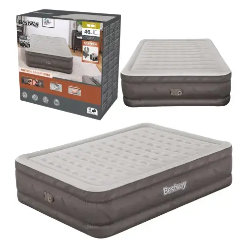 Saltea gonflabila pentru 2 persoane Bestway 21125, cu pompa electrica, 203x152 cm