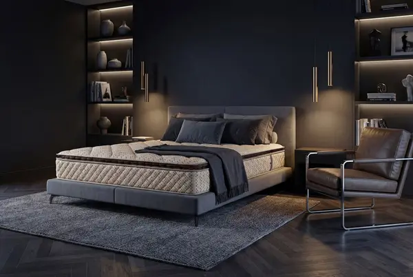 Saltea Ortopedica Bedora Intense Memory 180x200 cm, 7 zone, memory foam, arcuri invelite, 27 cm, medie, husa antialergica