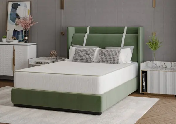 Saltea ortopedica cu arcuri Somnart Letto 120x200x22 cm husa matlasata, duritate medie-tare