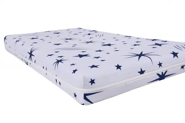 Saltea ortopedica cu spuma poliuretanica Somnart 70x140x10 cm husa impermeabila, model stele