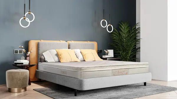 Saltea Ortopedica Green Future Merinos Wool 180x200 cm, memory foam, moale, 24 cm, anatomica, ergonomica, husa cu fibra de lana merinos, antialergica