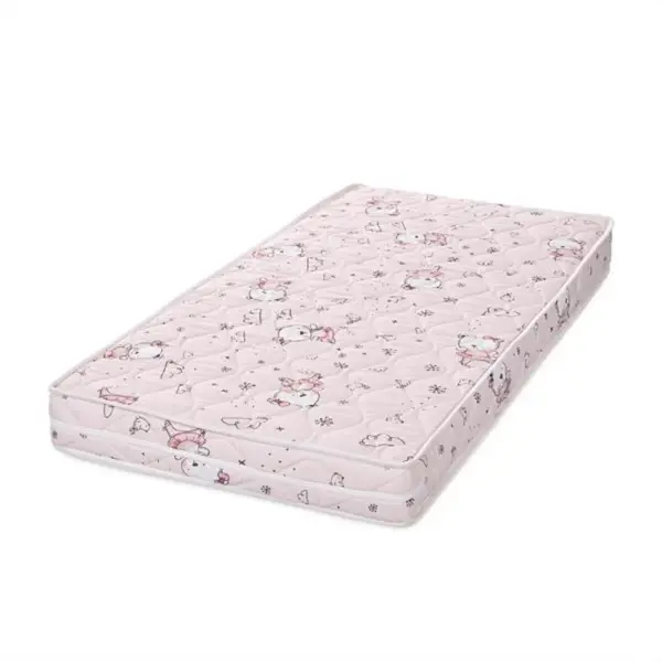 Saltea pat, spuma elastica, Lorelli Relax, 60 x 120 x 10 cm, Pink Ballerina Bear