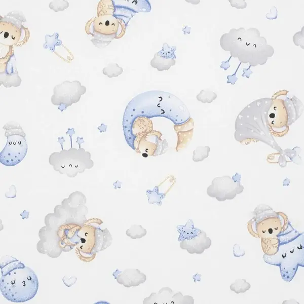 Saltea patut New Baby din spuma cu husa detasabila 120x60x6 cm blue Koala