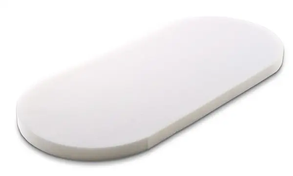 Saltea pentru landou bebelusi Sensillo Classic Alba 75x35x3 cm,din spuma poliuretanica confortabila si elastica,husa detasabila moale, ventilanta,Grad de duritate H1