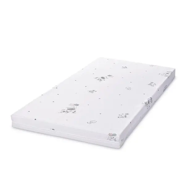 Saltea pentru pat Lorelli Classic Green Giraffe din spuma elastica 60x120x9 cm