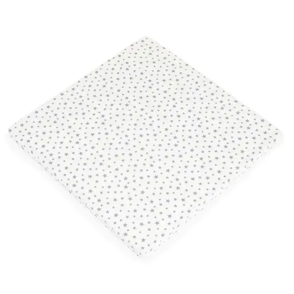 Saltea pentru tarc de joaca Moni Hugzzz Confort 88 x 88 x 5 cm Alb Stelute Gri