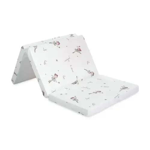 Saltea pliabila de voiaj Lorelli Pink, 60 x 120 x 5 cm, spuma elastica non alergica si non-toxica, husa detasabila si lavabila, pliere compacta, geanta transport