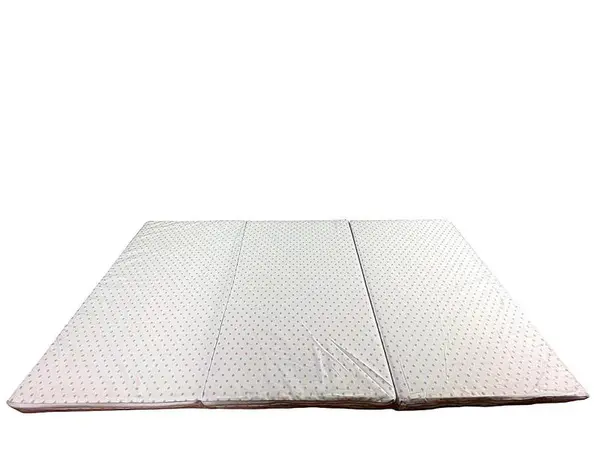 Saltea pliabila din spuma poliuretanica 120x60x5 cm Light Blue Dots