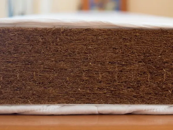 Saltea pliabila fibra cocos integral 120x60x06 cm husa microfibra matlasata