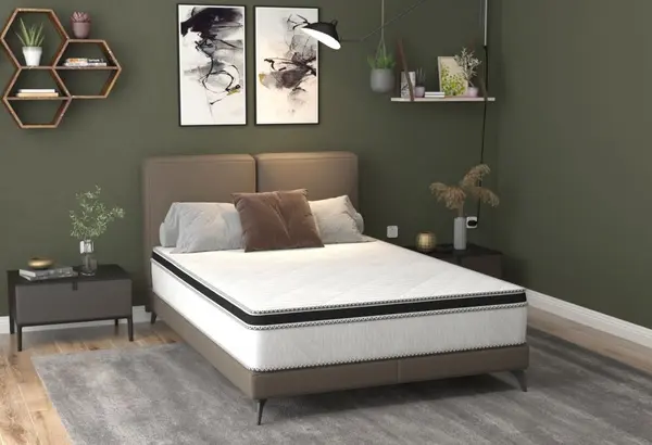 Saltea superortopedica Somnart Fermo 140 x 200 x 30 cm cu arcuri si husa matlasata