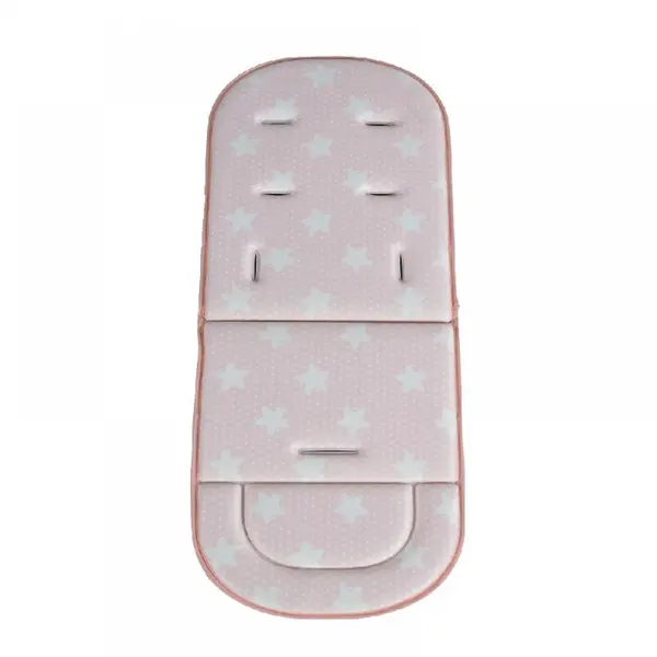 Saltea universala pentru carucior Cangaroo Kona Pink,Orificii pentru centurile de siguranta,Tesatura speciala respirabila,Dimensiune 80 x 32 cm