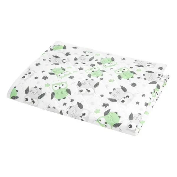 Salteluta impermeabila pentru schimbat scutece Akuku 55x70 cm Grey-Mint Owls