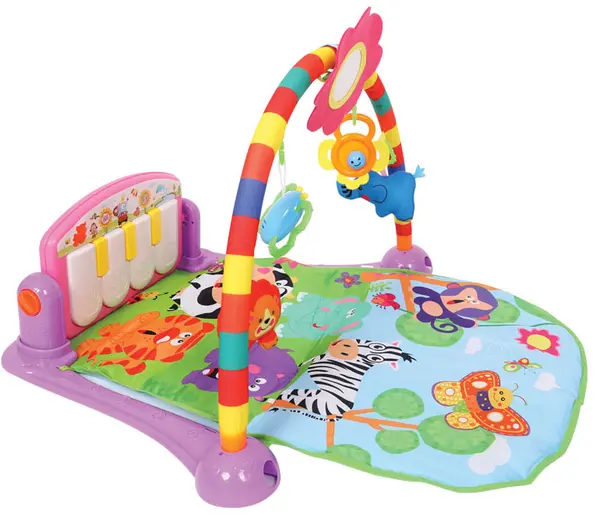 Salteluta pentru gimnastica bebelusului Lorelli Toys - Pian, 92 х 60 cm, roz