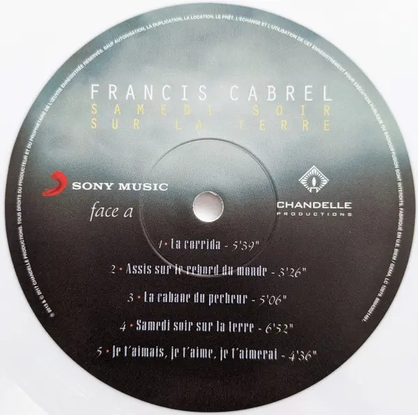 Samedi Soir Sur la Terre - Vinyl | Francis Cabrel