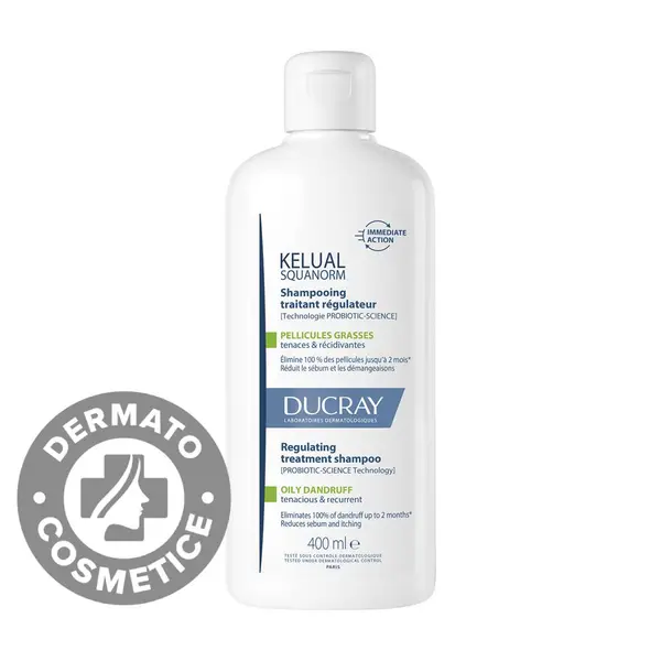 Sampon anti-matreata grasa Kelual Squanorm, 400ml, Ducray