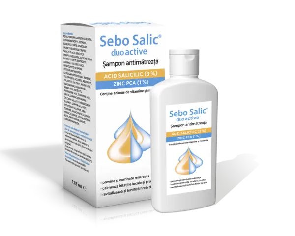 Sampon antimatreata Sebo Salic Duo Active, 125ml, Slavia Pharm