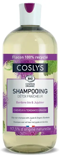 Sampon bio de ingrijire pentru par gras cu extract de jujube si brusture, 500ml, Coslys