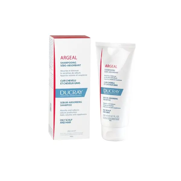 Sampon Crema sebo-absorbant pentru par gras Ducray Argeal, Pierre Fabre | 200 ml