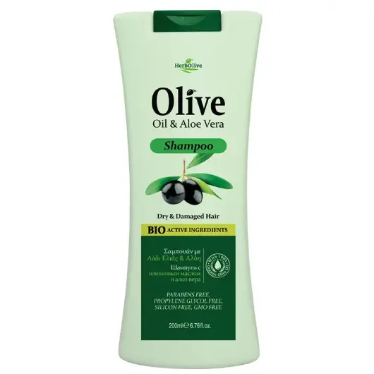 Sampon cu aloe vera pentru par uscat si deteriorat, 200ml, Herbolive