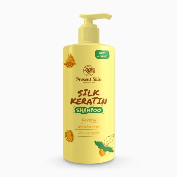 Sampon cu efect de netezire cu keratina 500ml - Present Skin