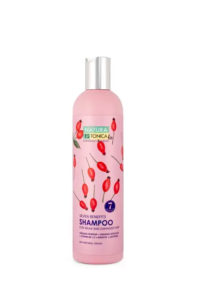 Sampon cu macese + vitamina B5 si cafeina Seven Benefits, 400ml, Natura Estonica