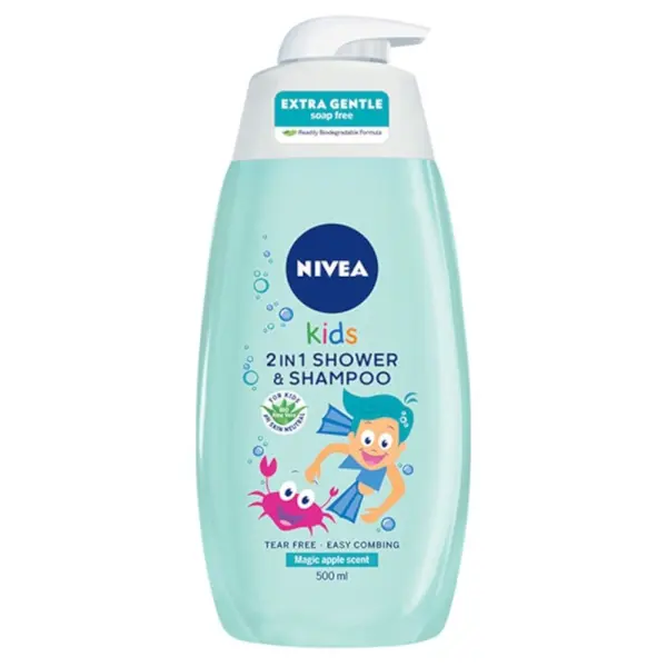 Sampon de Par & Gel de Dus Mar Baieti Nivea Baby, 500 ml