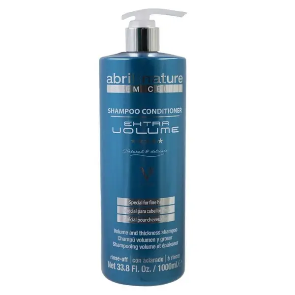 Sampon fortificare si mai mult volum pentru par fin si subtire Extra Volume Abril et Nature, 1000 ml