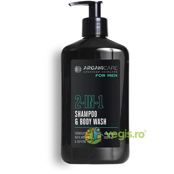 Sampon&Gel de Dus 2in1 pentru Barbati cu Ulei de Argan si Cafeina 400ml