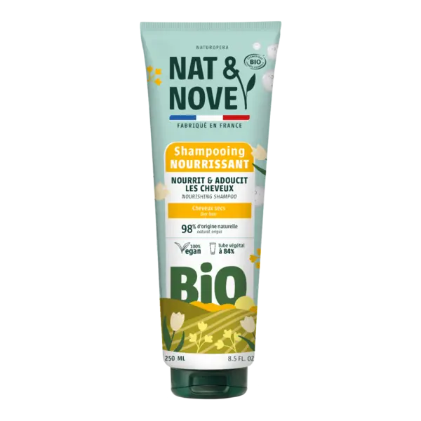 Sampon hranitor pentru par uscat cu extract de ovaz Bio, 250ml, Nat&Nove