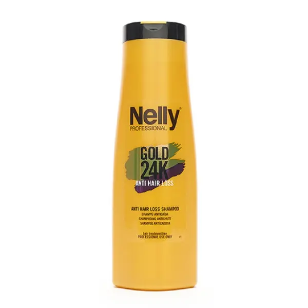 Sampon impotriva caderii parului Gold 24K, 400ml, Nelly Professional