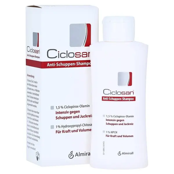 Sampon Medicinal, Almirall Hermal, Ciclosan, cu Ciclopirox, Efect Anti-Micotic si Antimicrobian impotriva Matretii, 100ml