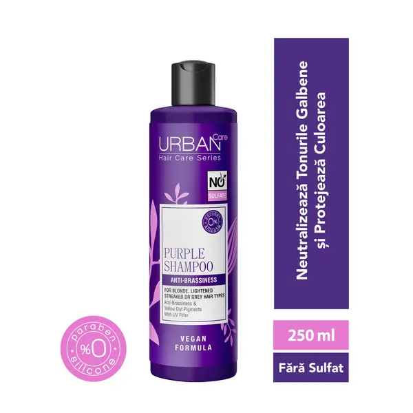 Șampon mov - Păr decolorat, blond sau cu șuvițe anti reflexe galbene