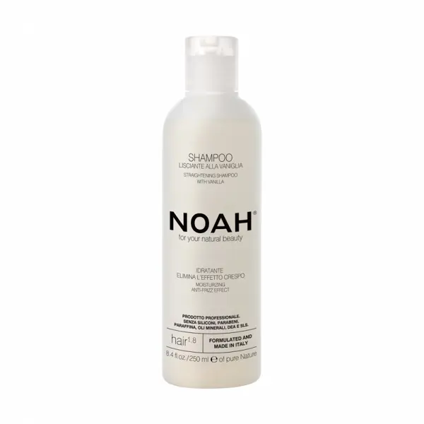 Sampon natural pentru indreptarea parului cu extract de vanilie (1.8), 250ml, Noah