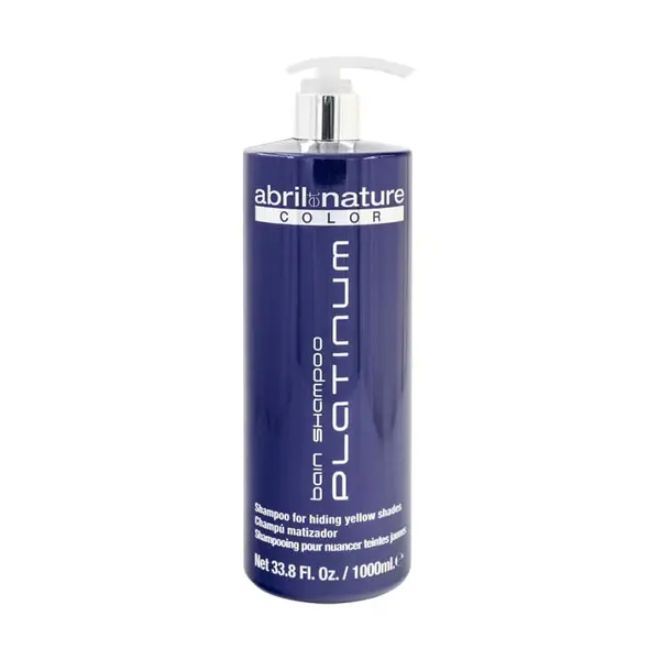 Sampon nuantator anti yellow pentru par blond si grizonat Platinum Abril et Nature, 1000 ml