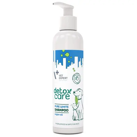 Sampon pentru caini pisici Vetexpert Detox Care Pure White 250 ml