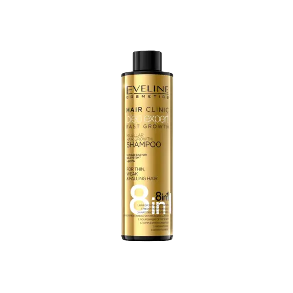 Sampon pentru cresterea rapida a parului 8 in 1 Oleo Expert, 400ml, Eveline Cosmetics