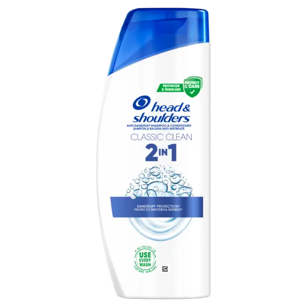 Sampon pentru par normal anti-matreata Classic Clean 2 in 1, 625ml, Head&Shoulders
