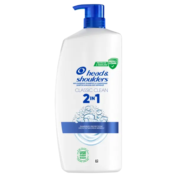 Sampon pentru par normal anti-matreata Classic Clean 2 in 1, 800ml, Head&Shoulders