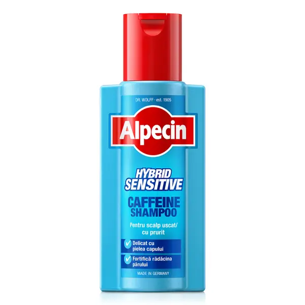 Sampon pentru scalp uscat, cu prurit Hybrid Caffeine, 250 ml, Alpecin